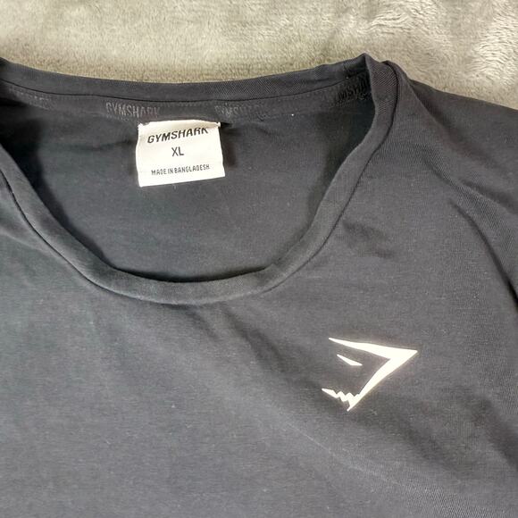 Gymshark activewear casual black gym training performance tshirt mens XL - Picture 5 of 7